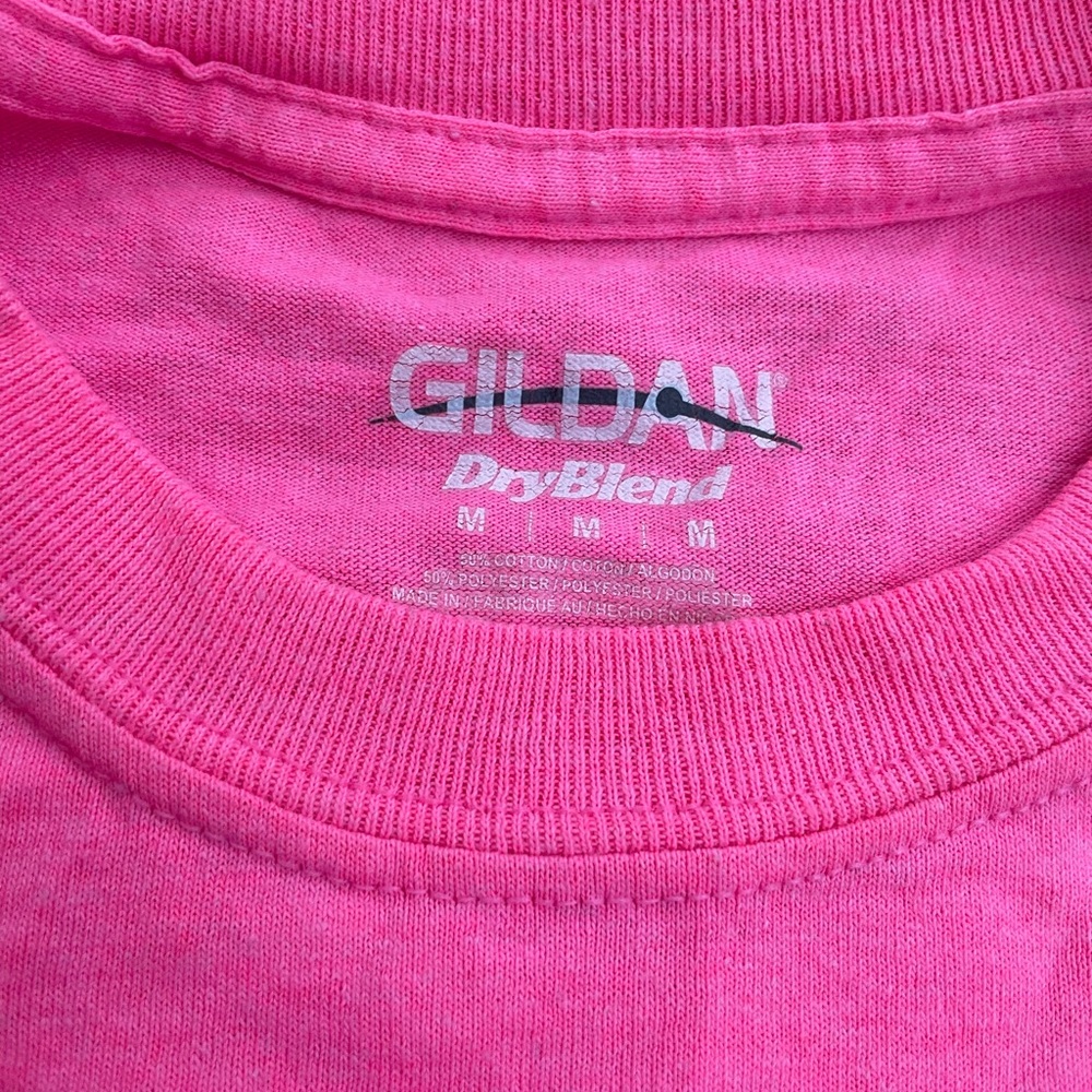 Soft bright pink crew neck tee
